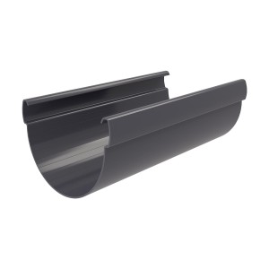 Желоб Дизайн 135 ПВХ Grand Line 3м Графит (RAL 7024)